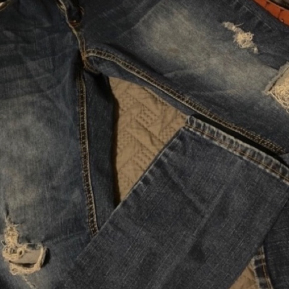 Ring of Fire Men's Distressed Denim Jeans - Picture 1 of 5
